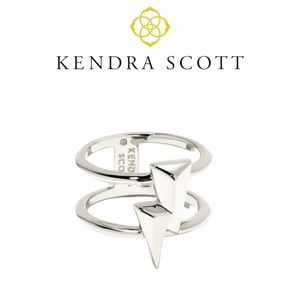 NEW KENDRA SCOTT Lightning Bolt Double Band Ring SIZES 6,7,8,